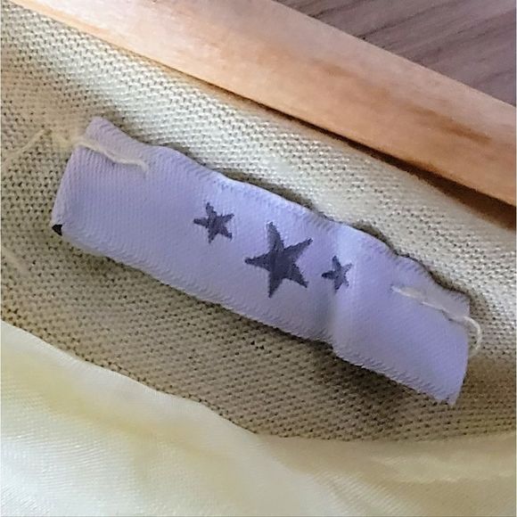 Made in Italy Peplum Lace Crochet Organza Silk Half Sleeve Yellow Blouse - Picture 11 of 13